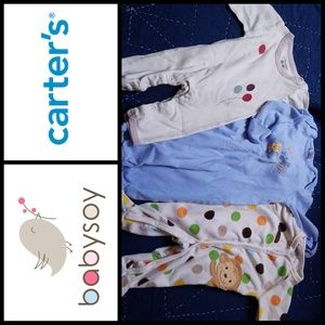 Adorable 3 piece Onesie Bundle size 0-3 mos